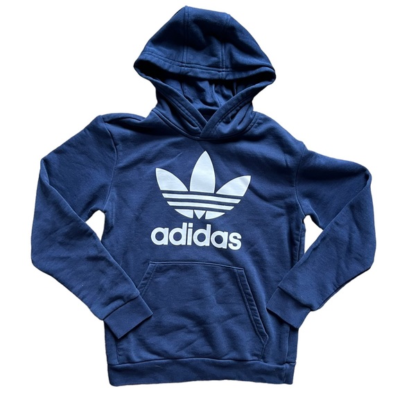 adidas Other - EUC Adidas Big Trefoil Navy Blue Dark Blue White Youth size Medium